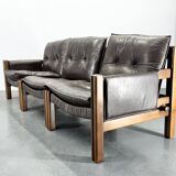 1980s Modular Leather Sofa by TON, Czechoslovakia