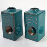 Pair of vintage Veb Haldensleben vases 1960