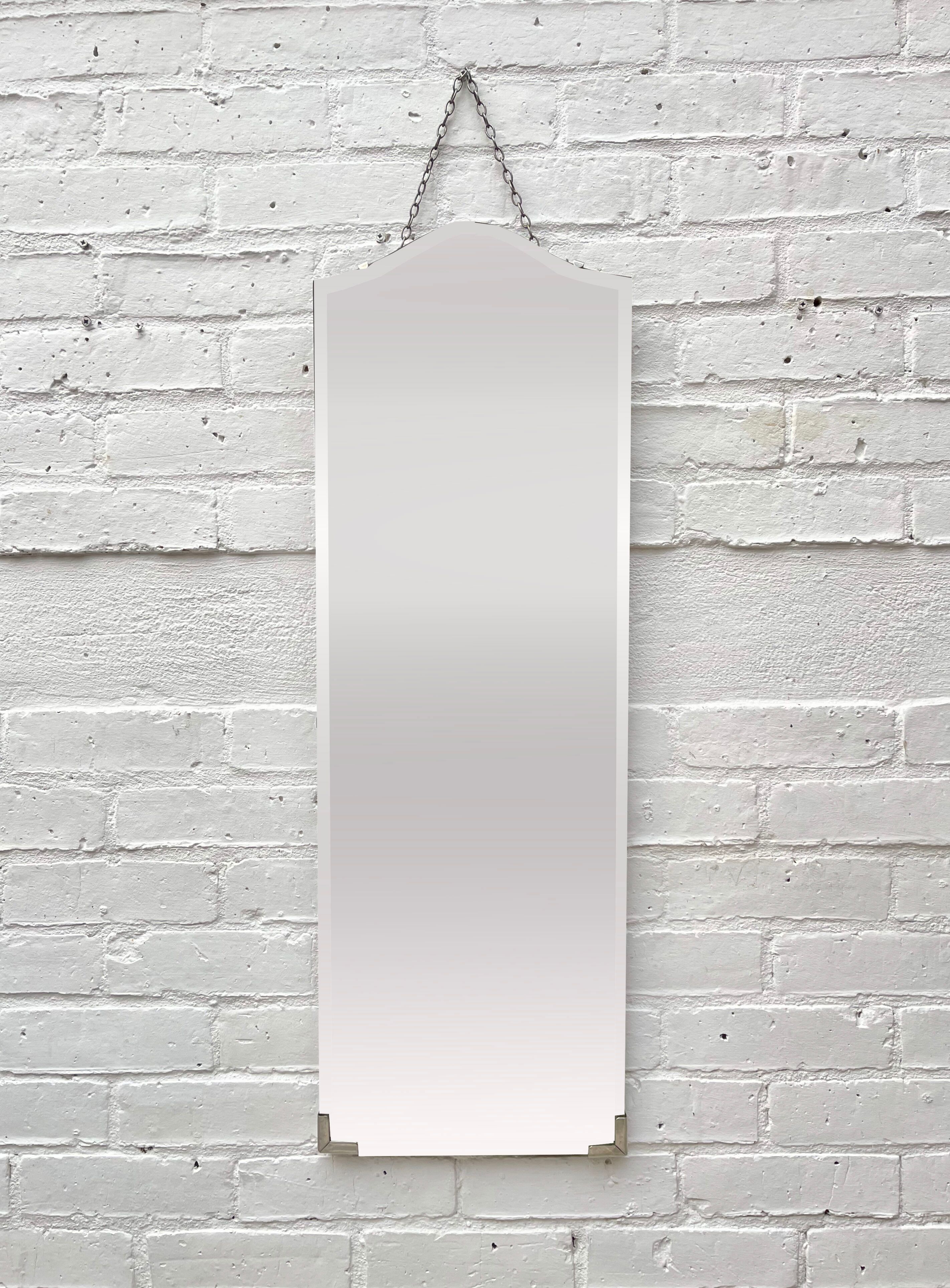 Vintage wall mirror with bevelled glass