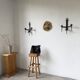 Wrought iron candle holders 1900 brutalist sconces
