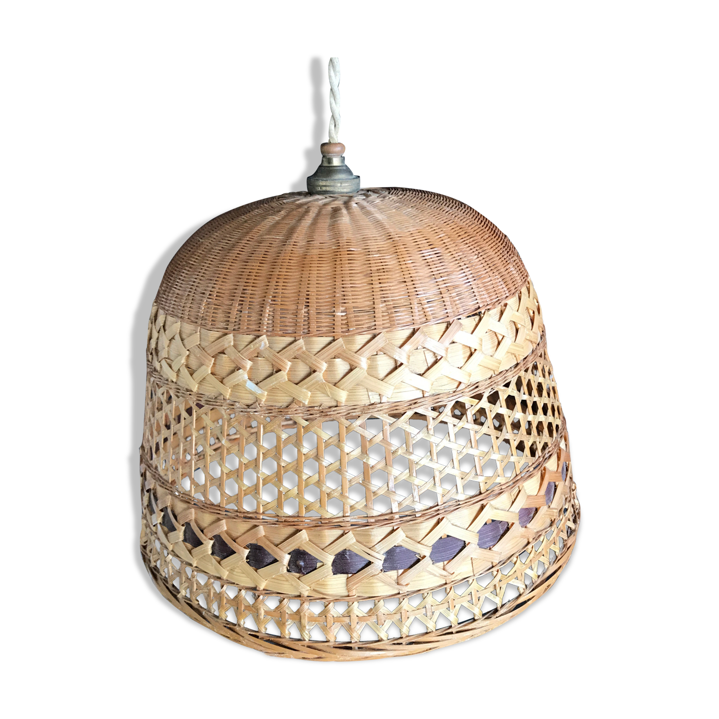 Rattan blind suspension