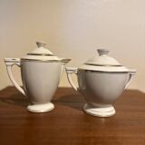 Sucrier et pot à lait en Porcelaine de limoge