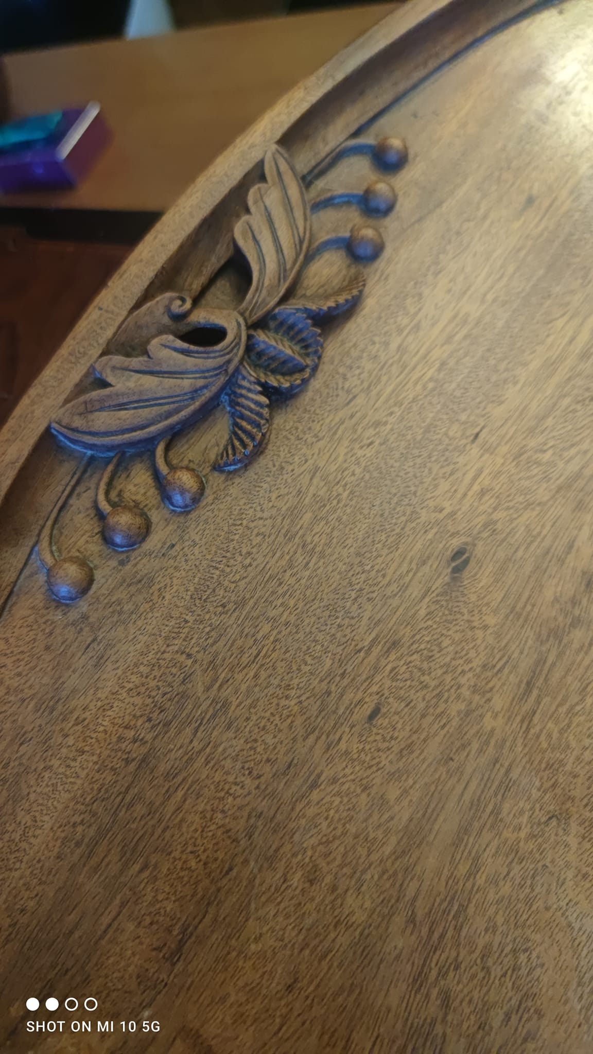 Solid mahogany serving tray