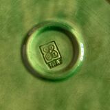 Glazed clay dish Biot verte XXL 1960