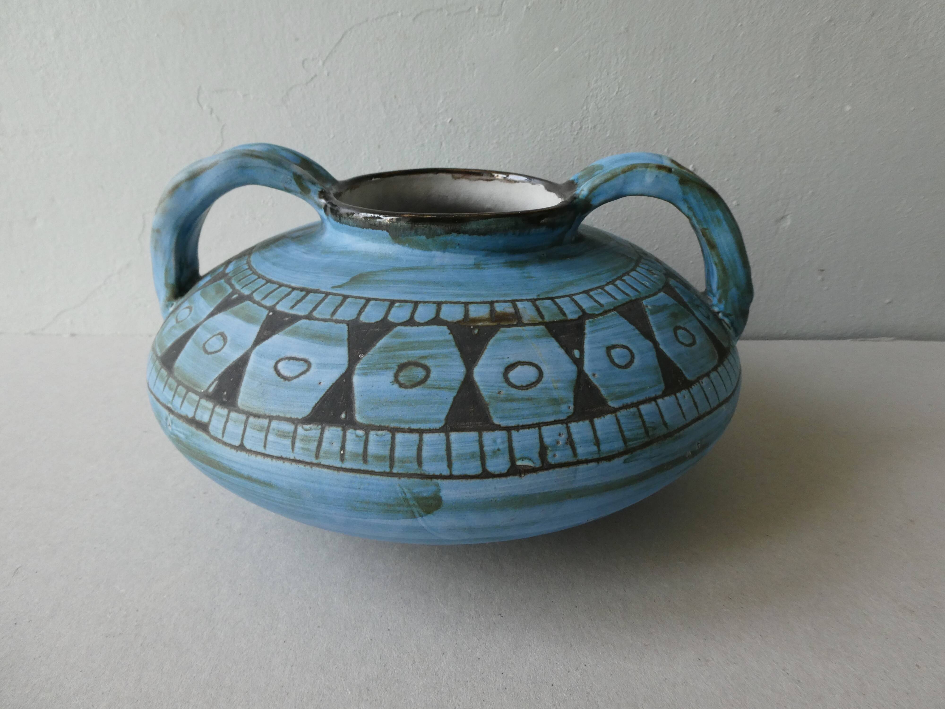 Ceramic vase by Alain Maunier Vallauris 50-60