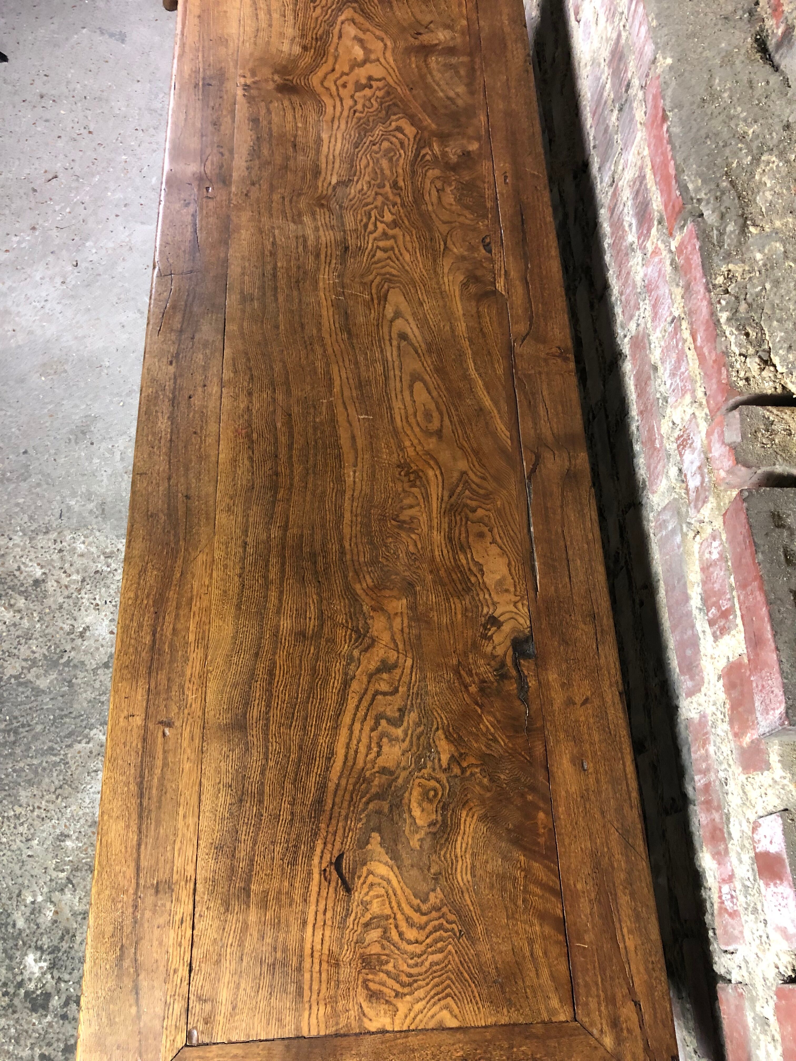 Draper's table / solid oak console 1900s