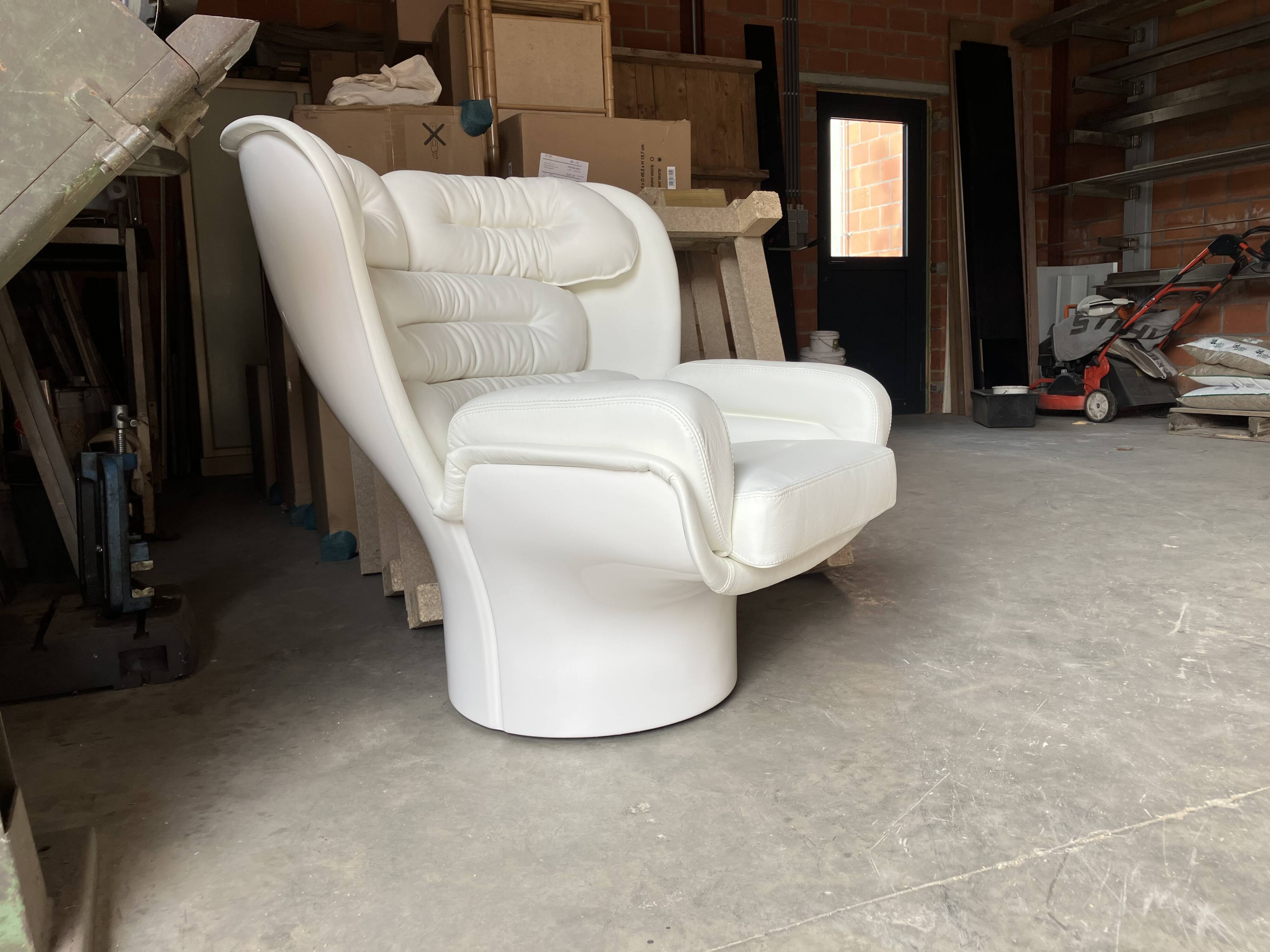 White Elda Joe Colombo chair Longhi, new condition!