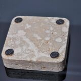 Brutalist ashtray by Fratelli Mannelli, travertine, Italy, 1970