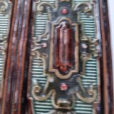 Antique Art Nouveau glazed earthenware tile from the 19th century