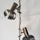 Chrome metal flower chandelier from the 70s