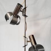 Chrome metal flower chandelier from the 70s