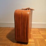 Valise simili cuir fauve vintage