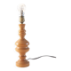 Turned wooden lamp base