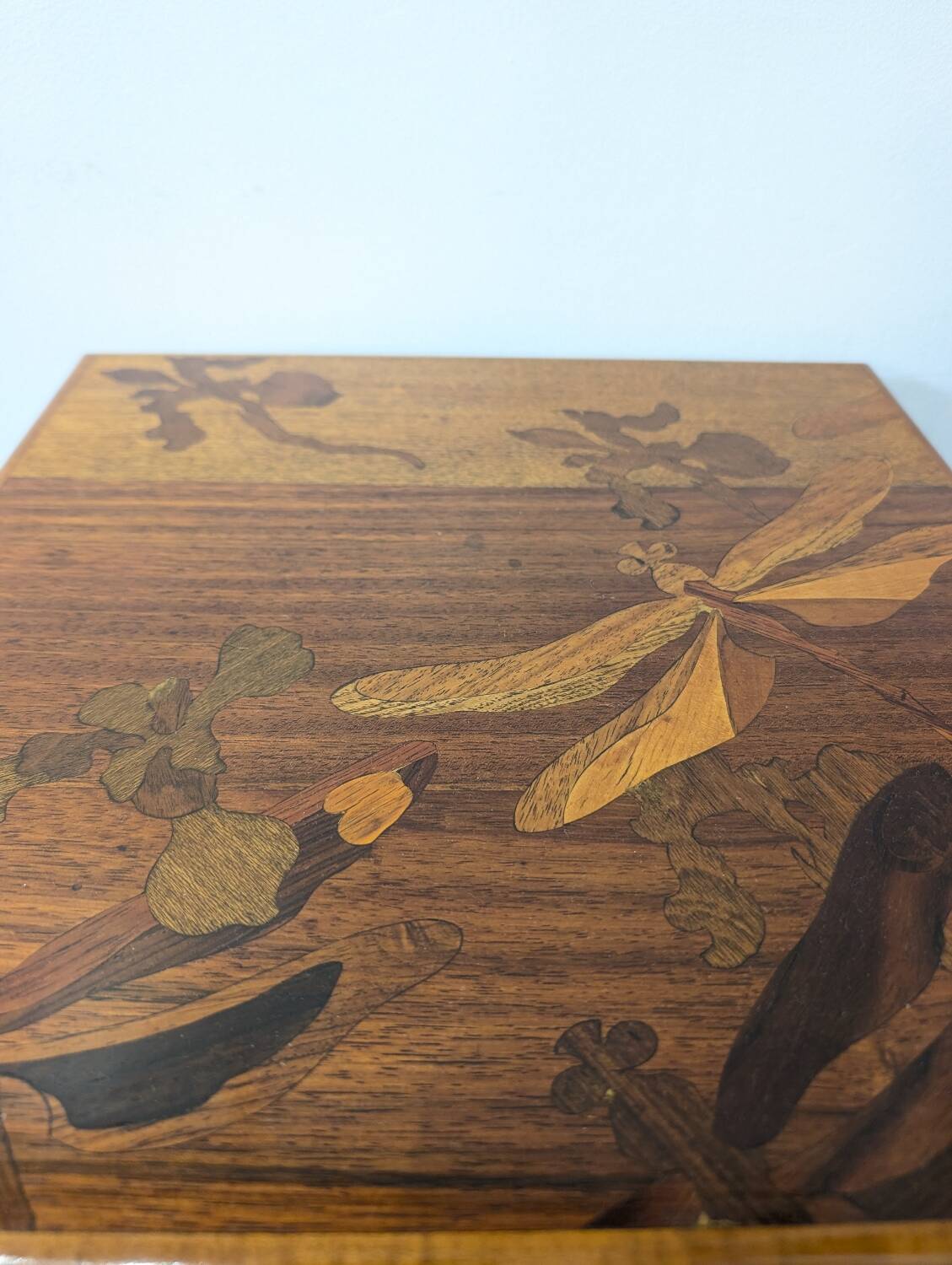 Émile Gallé Gueridon – Art Nouveau, dragonfly decor, v