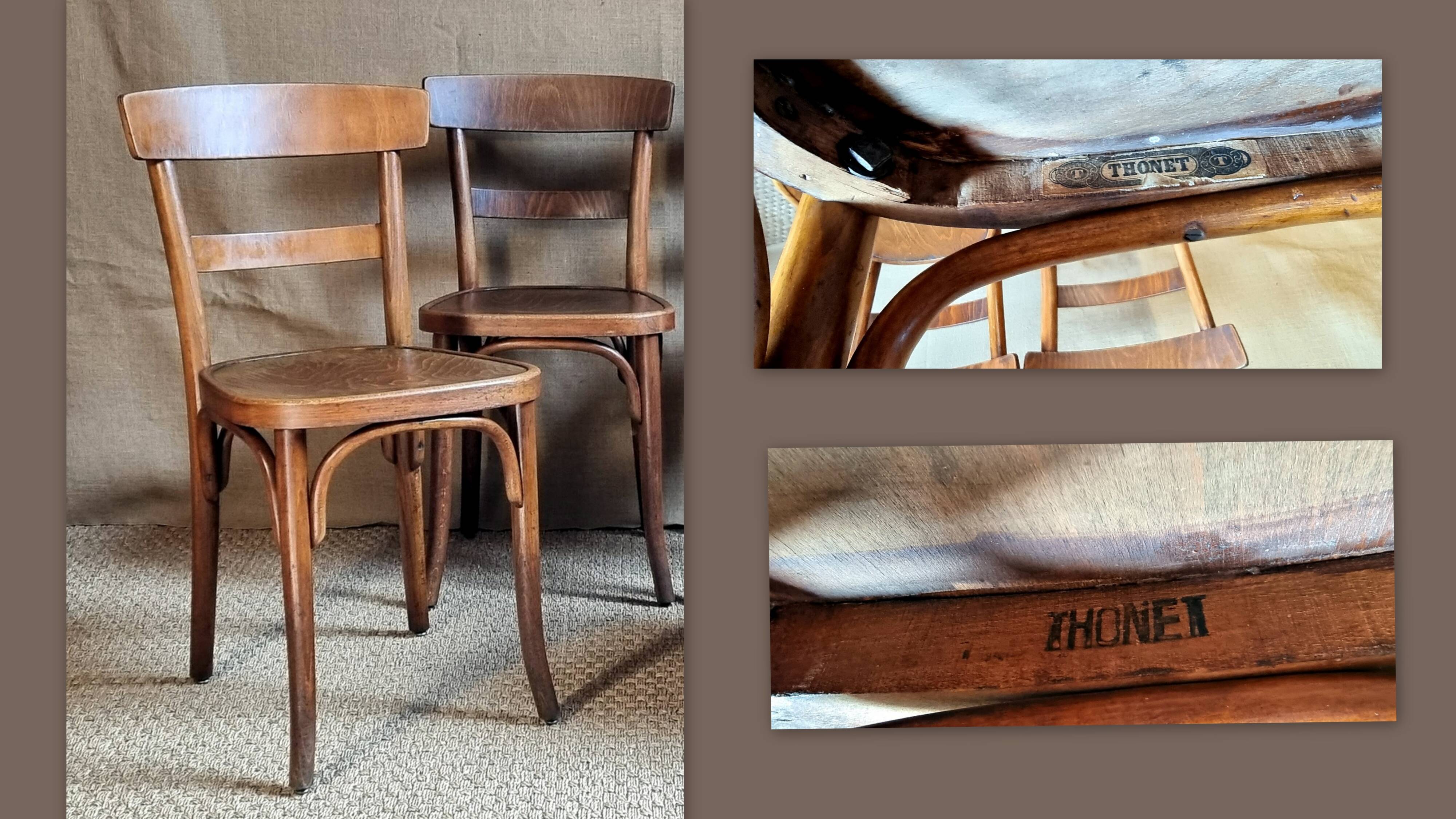 4 bistro chairs Horgen-Glaris Switzerland 30s/40s