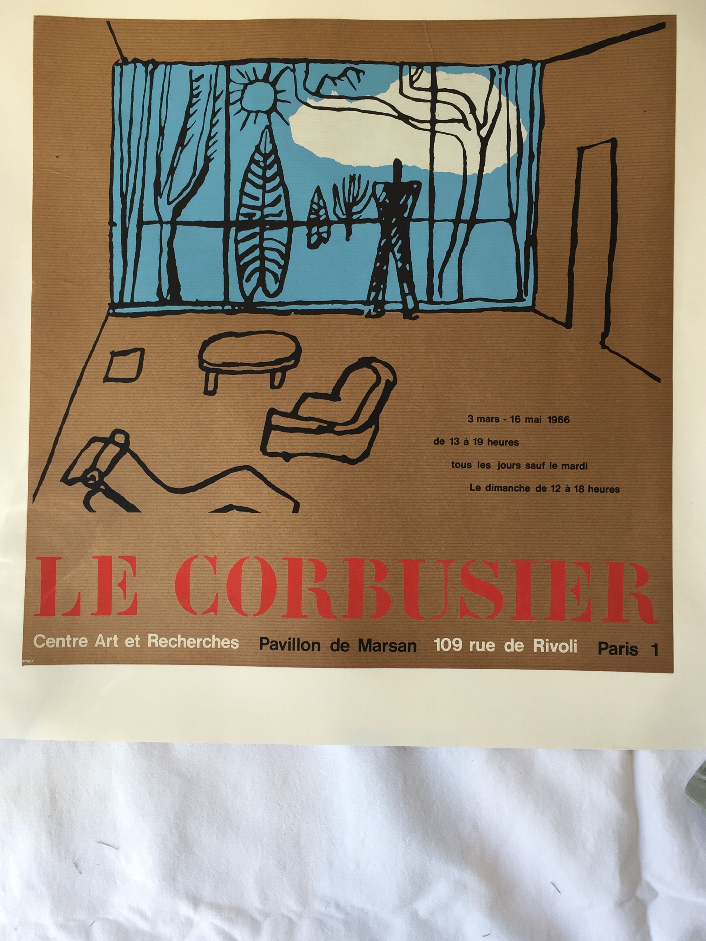 Le Corbusier, Paris 1966 exhibition poster