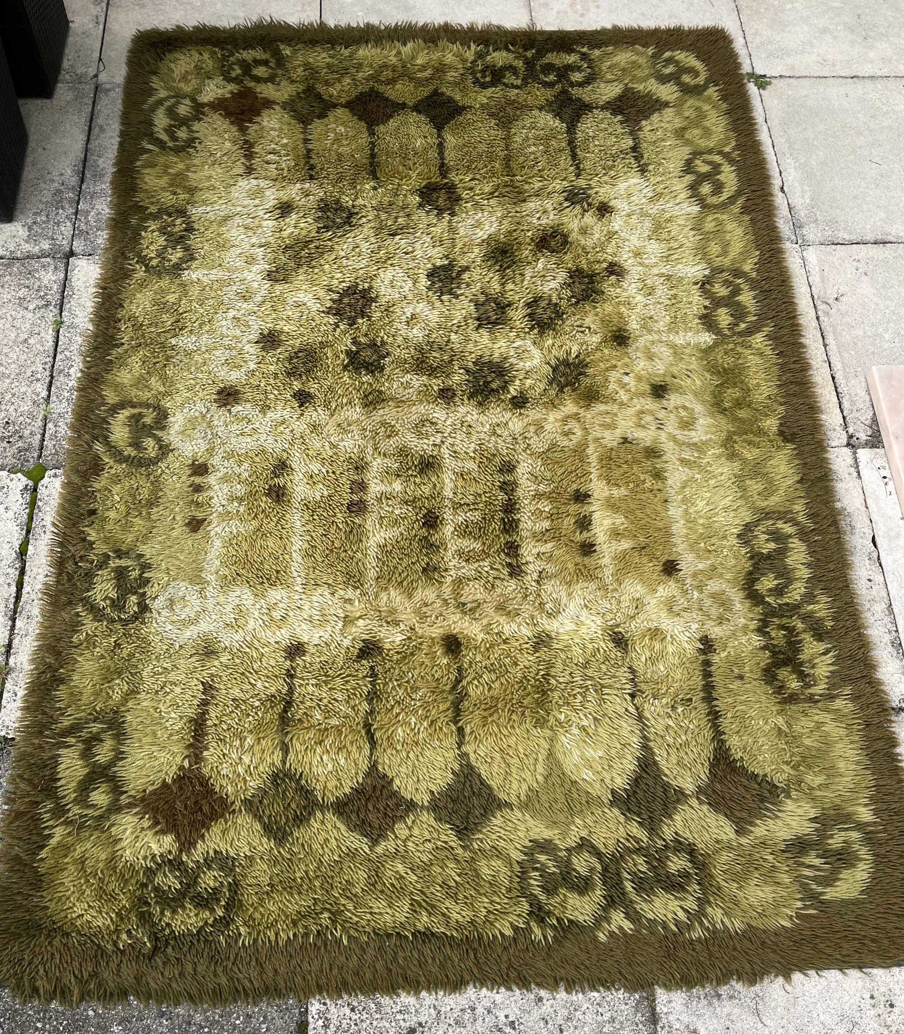 Scandinavian 1960’s Rya Rug 204x138cm