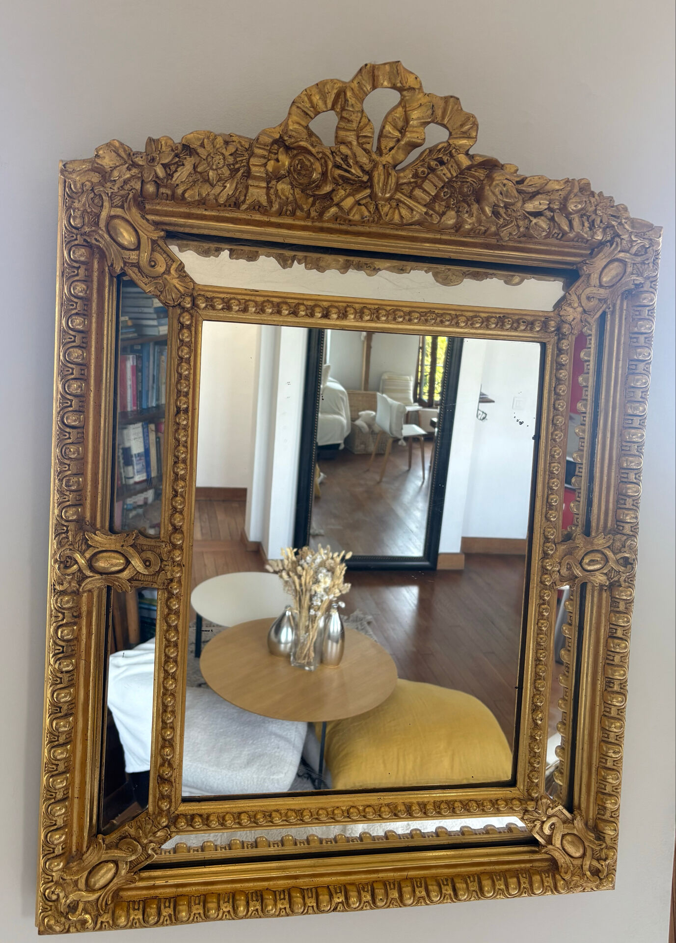 Louis XVI mirror with parcloses.