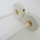 Pair of spot wall lamps adjustable design in white metal and brass. Year 80