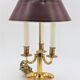 Lampe bouillotte bronze doré style Empire