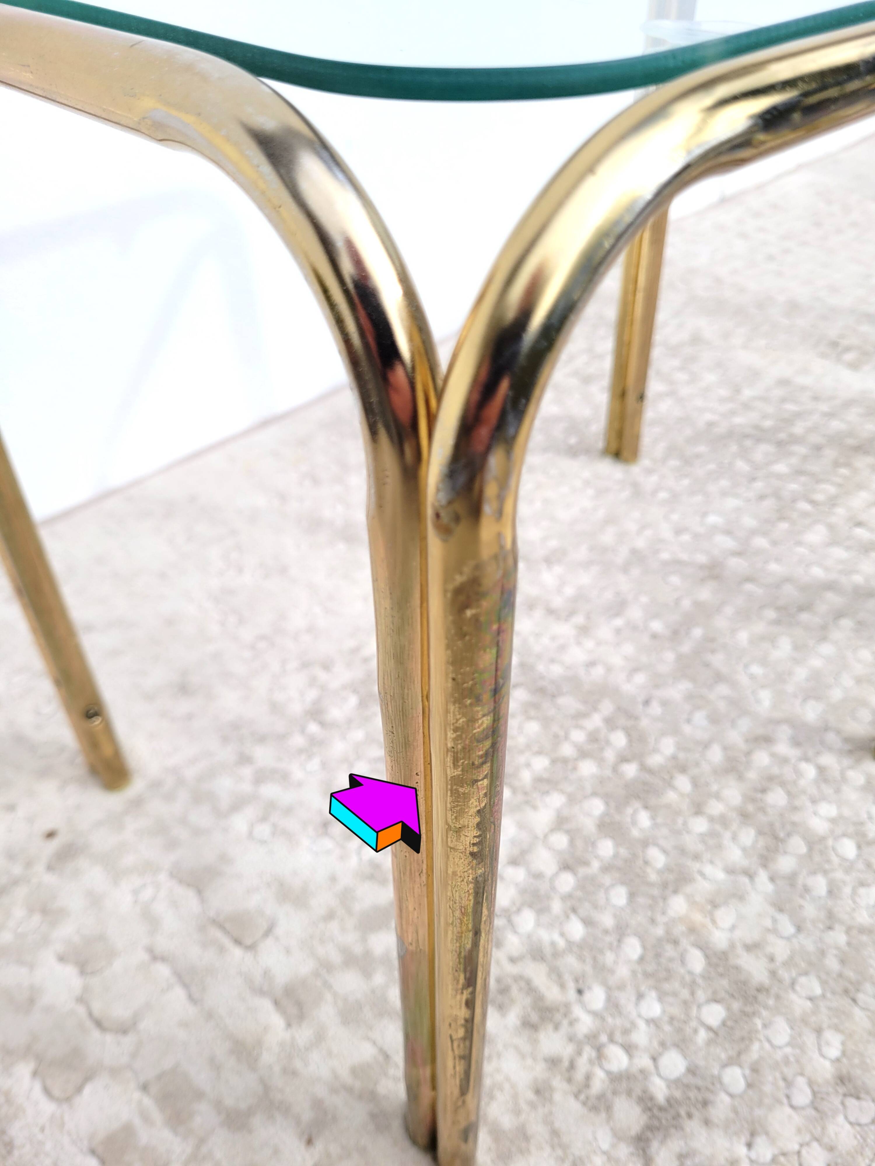 Gold nesting coffee tables