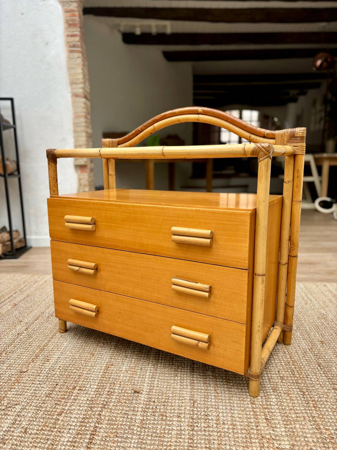 Bamboo chest of drawers
