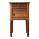 Antique Napoleon III bedside table in wood and marble