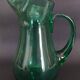 20th century green glass pitcher