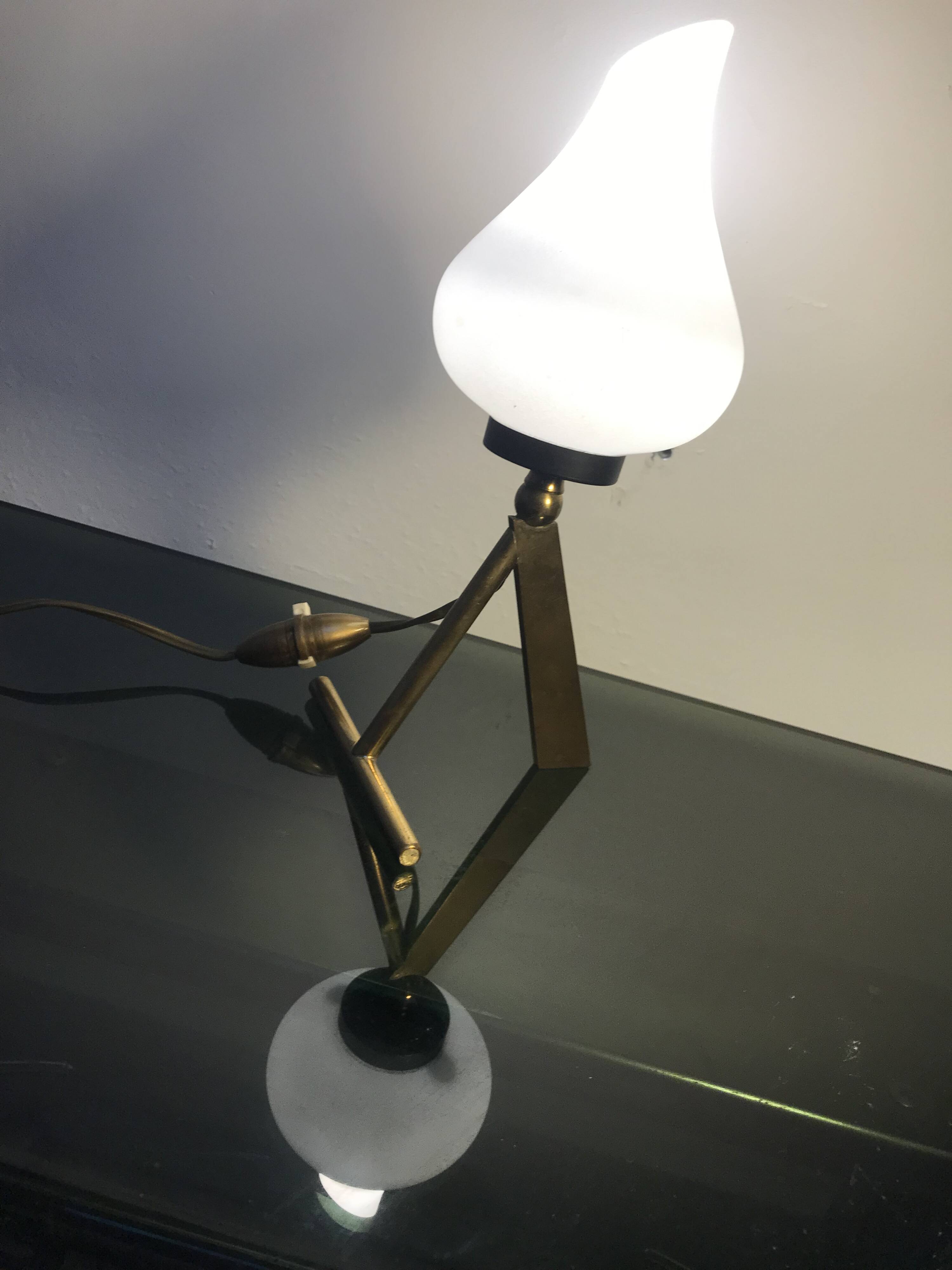 Vintage Table Lamp • Flame • 1950