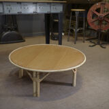 Round rattan coffee table 1960