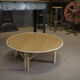 Table basse ronde en rotin 1960