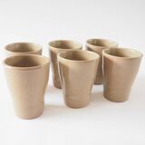 Set of 6 stoneware cups