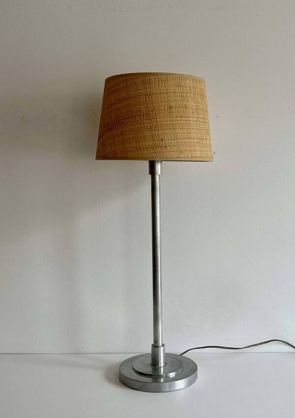 Lampe de table XL, métal chromé, France 1920