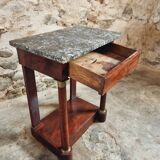 Antique Empire style console in mahogany and marble – circa 1830