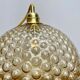 Vintage amber glass globe hanging lamp