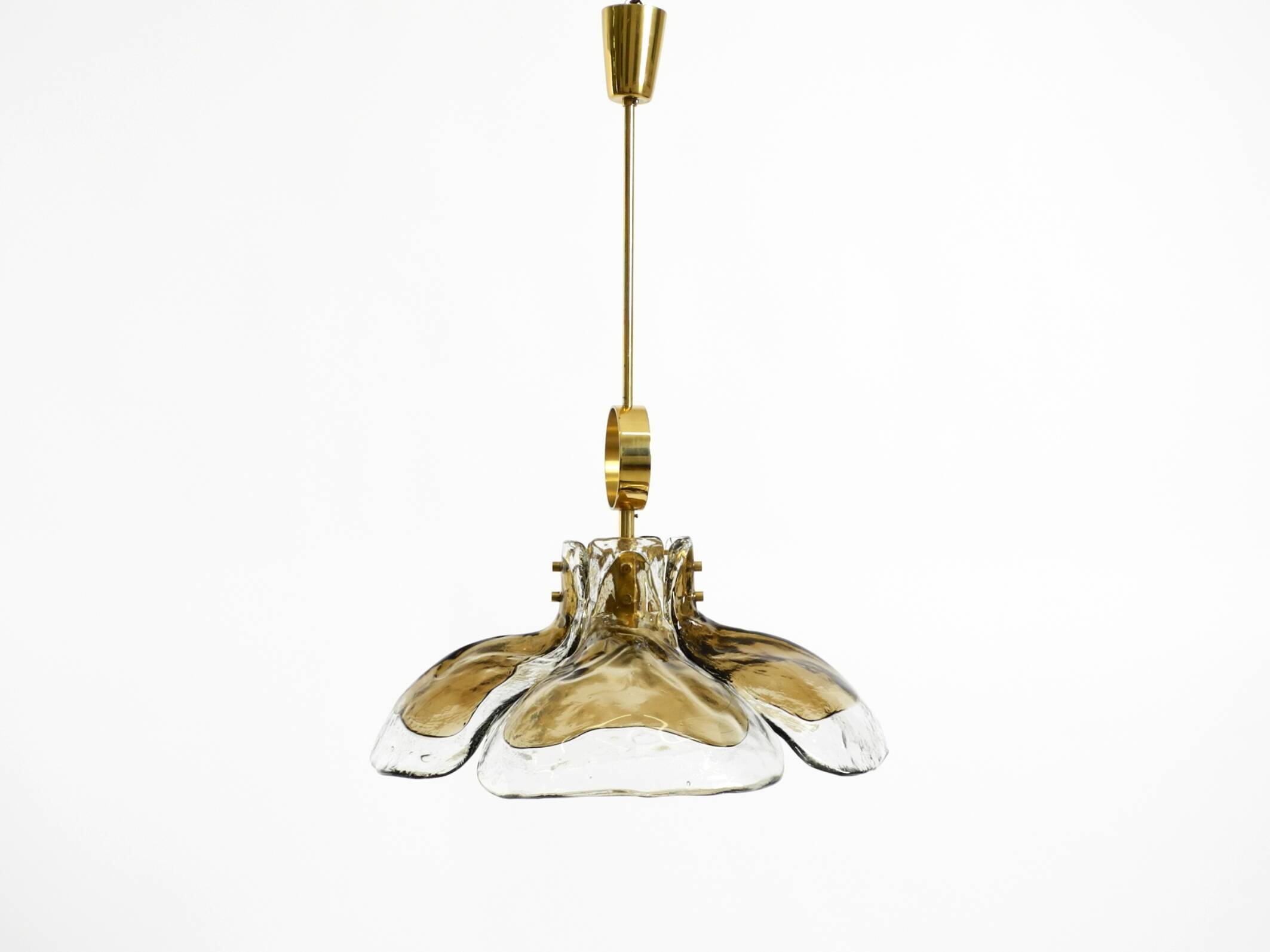 Beautiful 1960s J.T. Kalmar Franken heavy Murano glass floral ceiling lamp