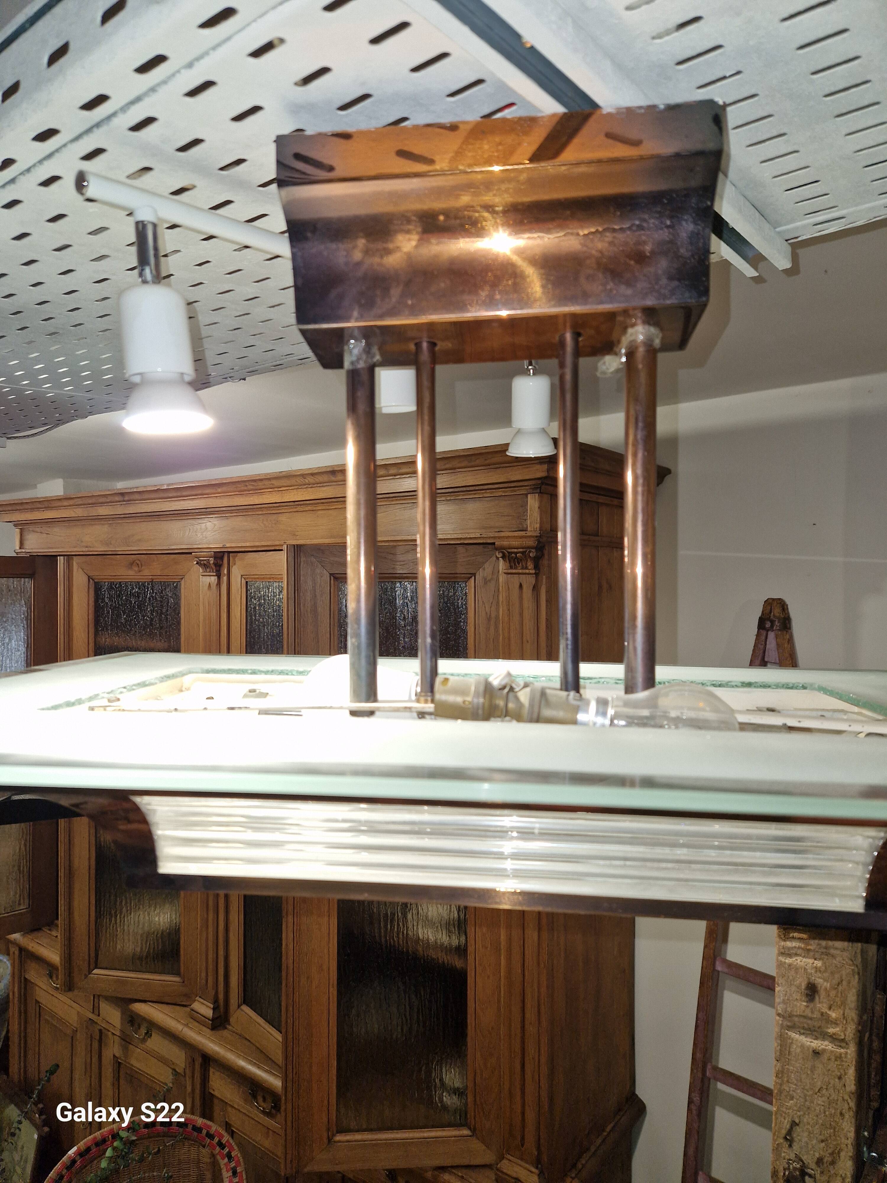 Art deco chandelier petitot henri