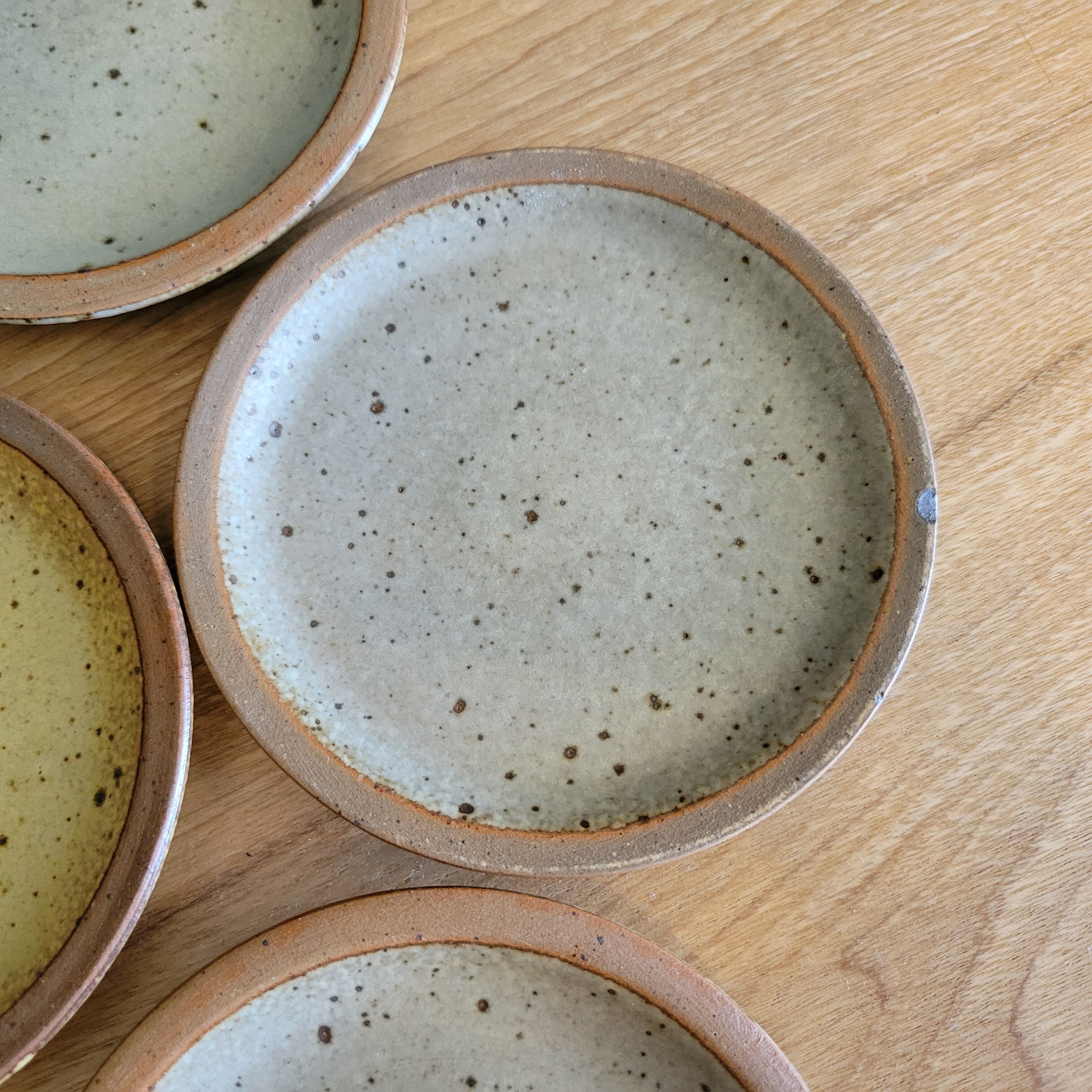 7 coasters / bottle / ceramic cup sandstone signed Le Tesson