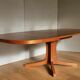 Oval baumann table with extensions from the 60