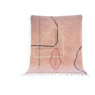 Handmade traditional natural wool rug size 200x300cm