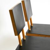 Two rare demountable plywood chairs by Axel Kufus model Stöcke for Atoll