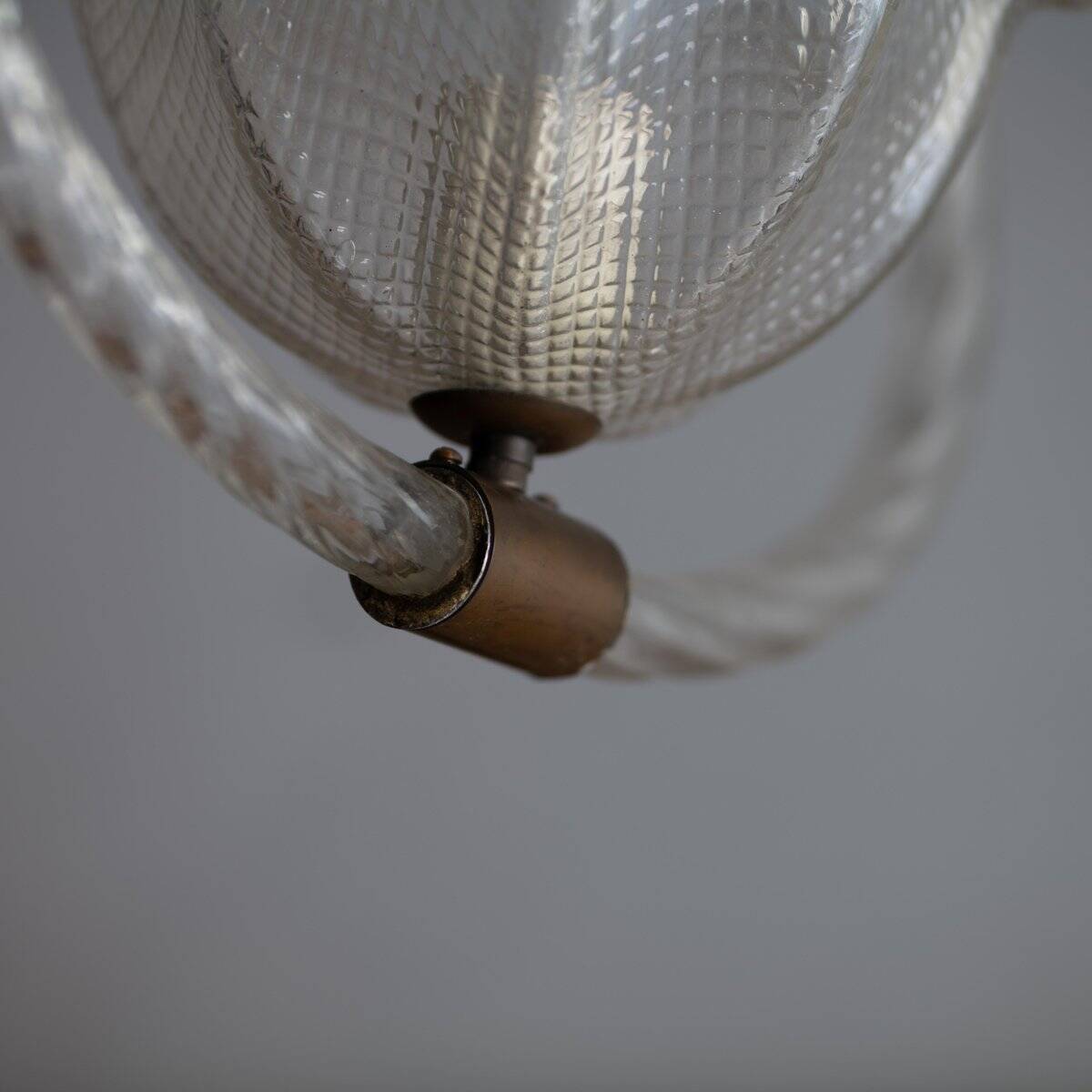 Vintage pendant lamp in Murano glass by Barovier & Toso, 1940s.