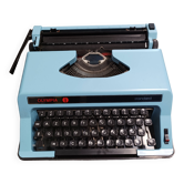 Vintage Pastel Blue Olympia Standard Typewriter Overhauled