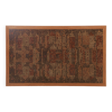 Large Scandinavian coffee table in standing wood marquetry