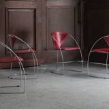 Set of 4 dining chairs 'Linda' by Arrben, Italian design, 1980s