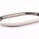 Superb small Mosa Maastricht tray in white and brown porcelain.
