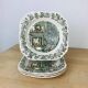 4 dessert plates and cups Merry Christmas Johnson Bros