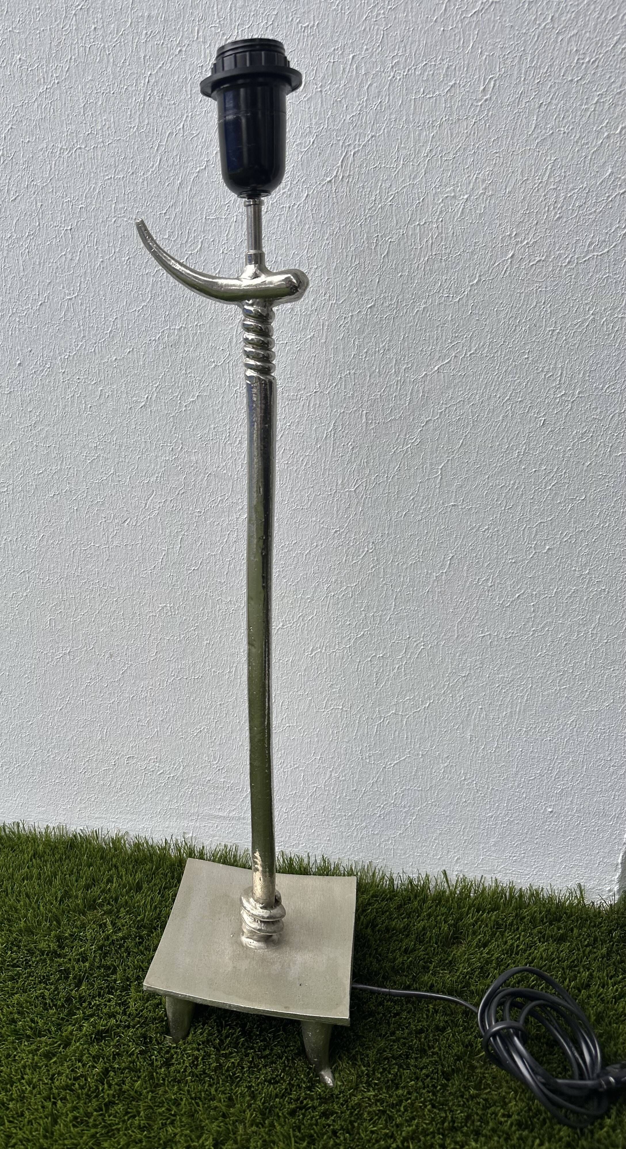 Silver-plated bronze lamp by Pierre Casenove for Fondica