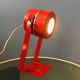 Set (2) of vintage red space age desk lamps
