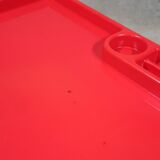 Vintage 80s red fiberglass desk